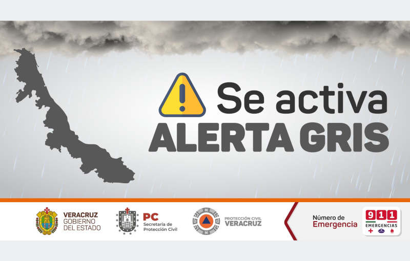 Alerta Gris en Veracruz por entrada de tormenta tropical «Grace»