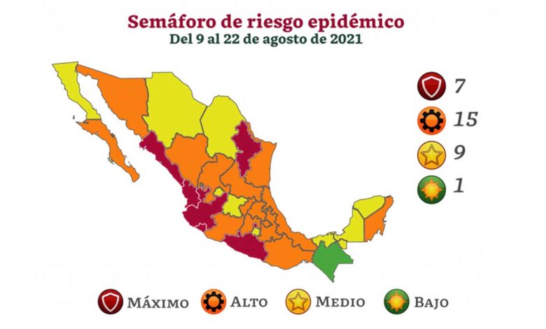 Veracruz, en Color Naranja del Semáforo Epidemiológico