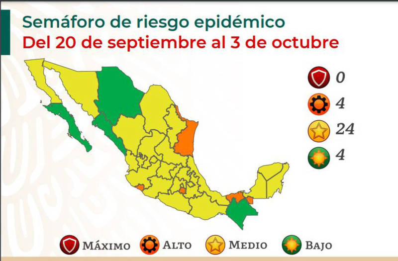 Veracruz, en Color Amarillo del Semáforo Epidemiológico