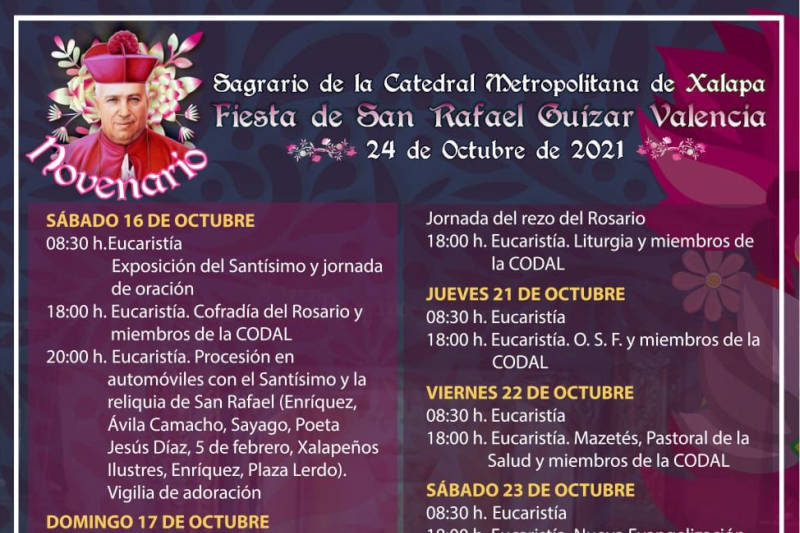 Arquidiócesis de Xalapa se prepara para recibir a peregrinos y procesiones para fiestas del 24 de Octubre