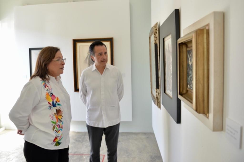 Recorrió gobernador Cuitláhuac García exposición de Arte Recuperado en Centro Cultural Sotavento