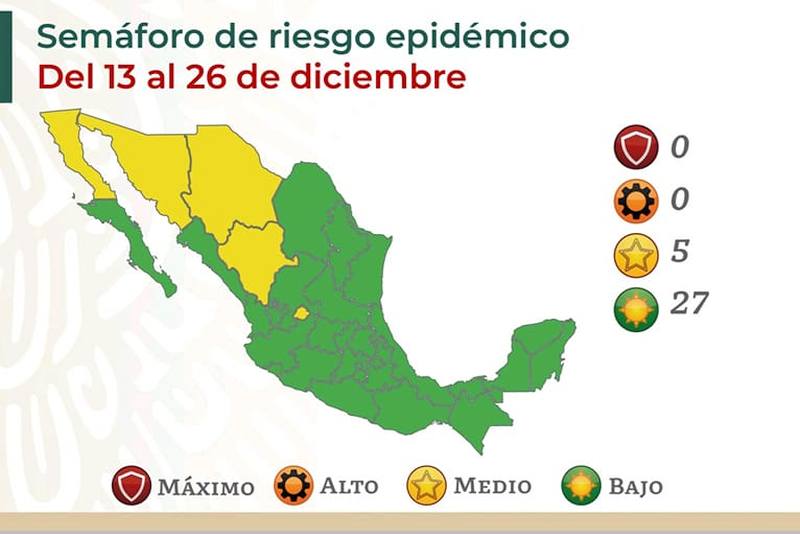 Continúa Veracruz en color Verde del Semáforo Epidemiológico