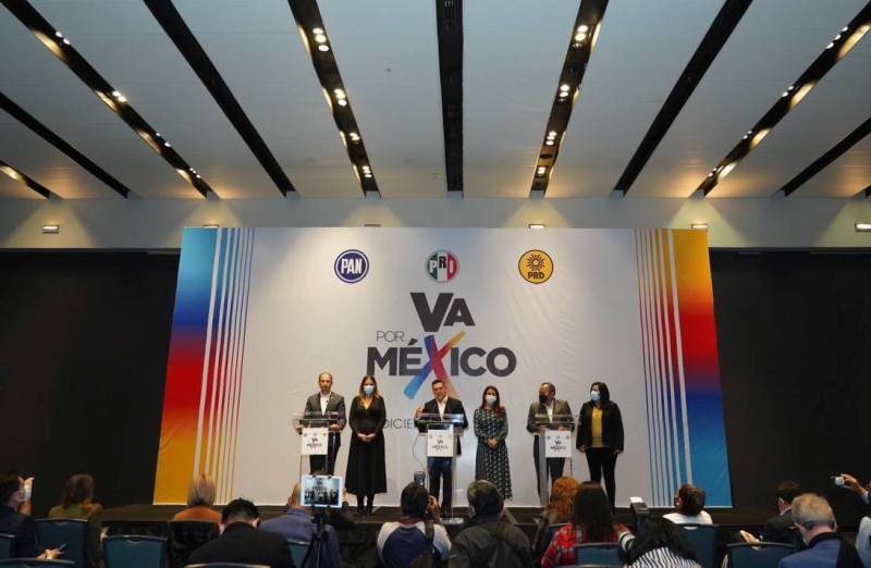 Para el 2022. Coalición Va por México irá en alianza electoral en 4 estados del país