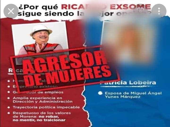 Confirma la Sala Superior del TEPJF que Ricardo Exsome sí cometió violencia política de género en contra de la alcaldesa Patricia Lobeira