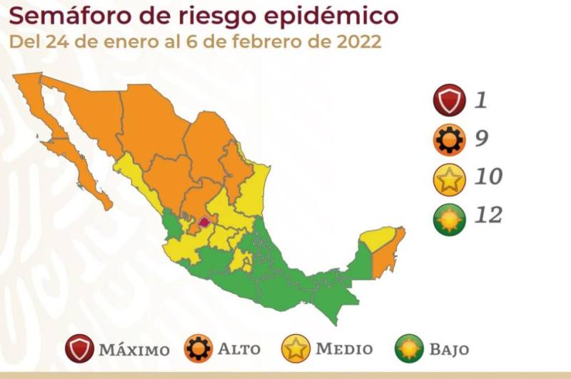 Semáforo Covid. Estados retroceden y Veracruz permanece en color verde