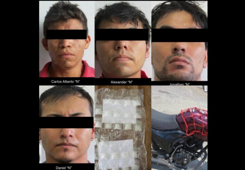 Detiene SSP a cuatro presuntos narcomenudistas y asegura dos vehículos en Córdoba