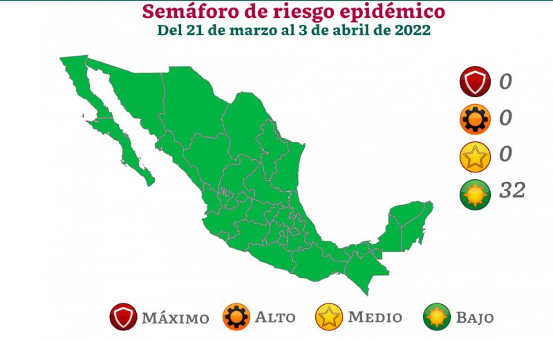 Veracruz y todo el país, continuarán en Color Verde del Semáforo Epidemiológico
