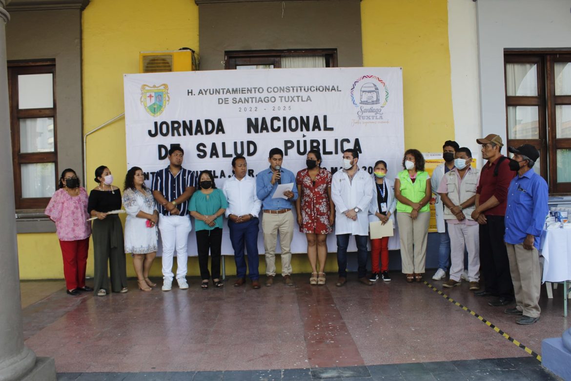 Realizan Jornada Nacional de Salud Pública en Santiago Tuxtla
