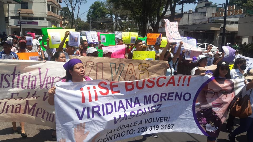 Plantón en Palacio de Gobierno; familiares exigen aparición de Viridiana Moreno