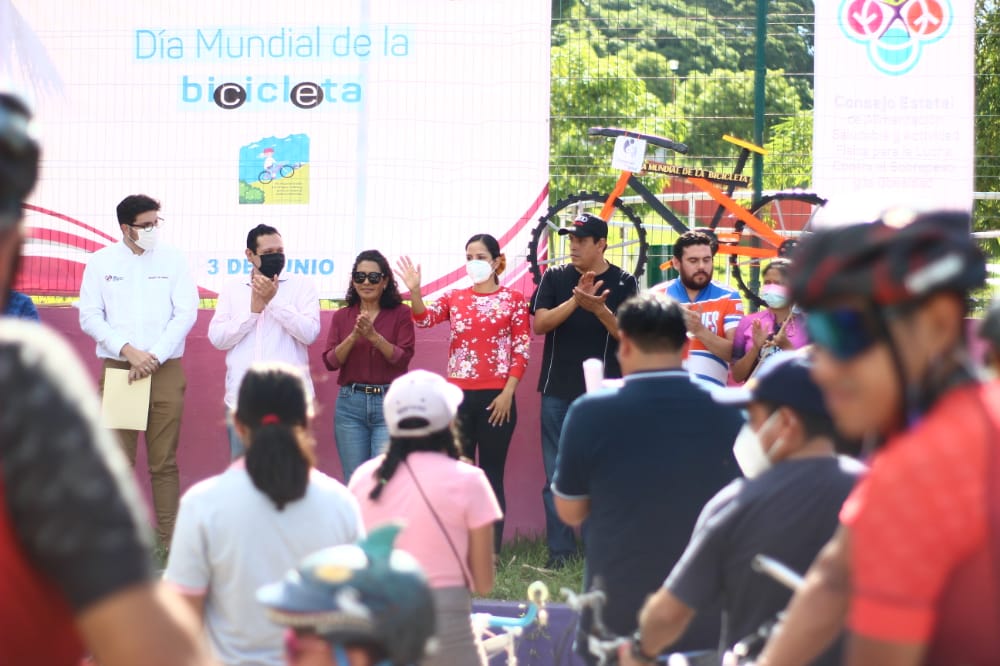 Por la salud y la ecología, DIF de San Andrés Tuxtla y Jurisdicción Sanitaria Celebran Día de la Bicicleta