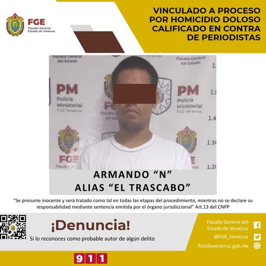 Vinculado a proceso Armando “N” por el presunto delito de homicidio doloso calificado en agravio de periodistas de Cosoleacaque