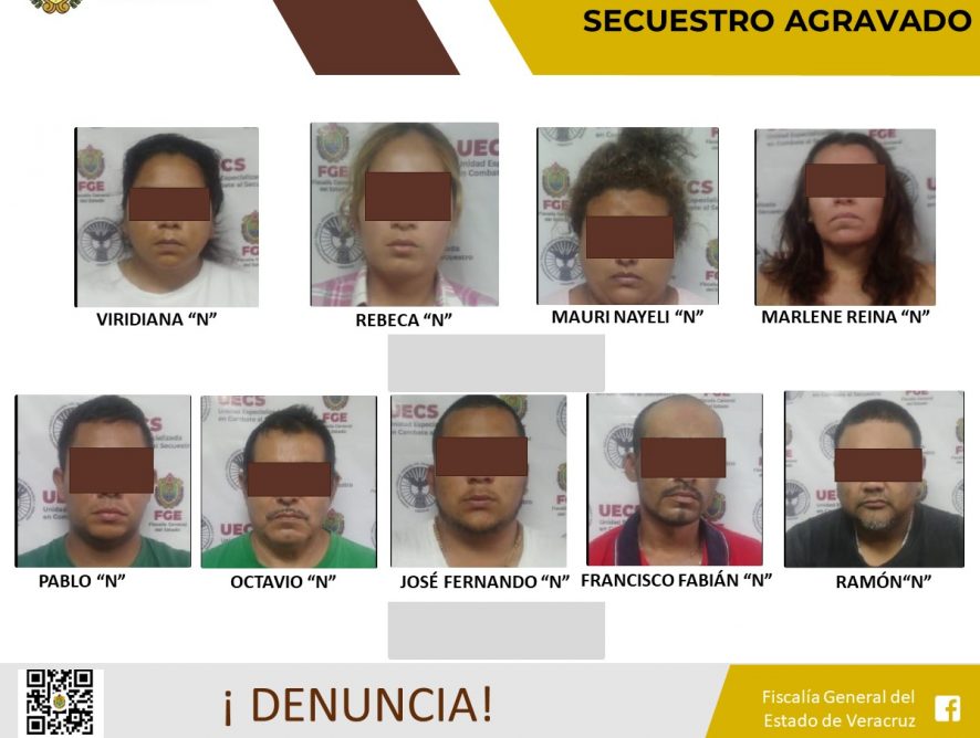Son imputados 9 sujetos en Xalapa por el presunto delito de secuestro agravado