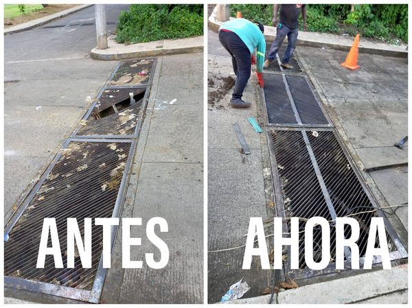 Servicios Municipales de San Andrés Tuxtla, repara alcantarillas averiadas en colonia Primero de Mayo y Boulevard 5 de Febrero