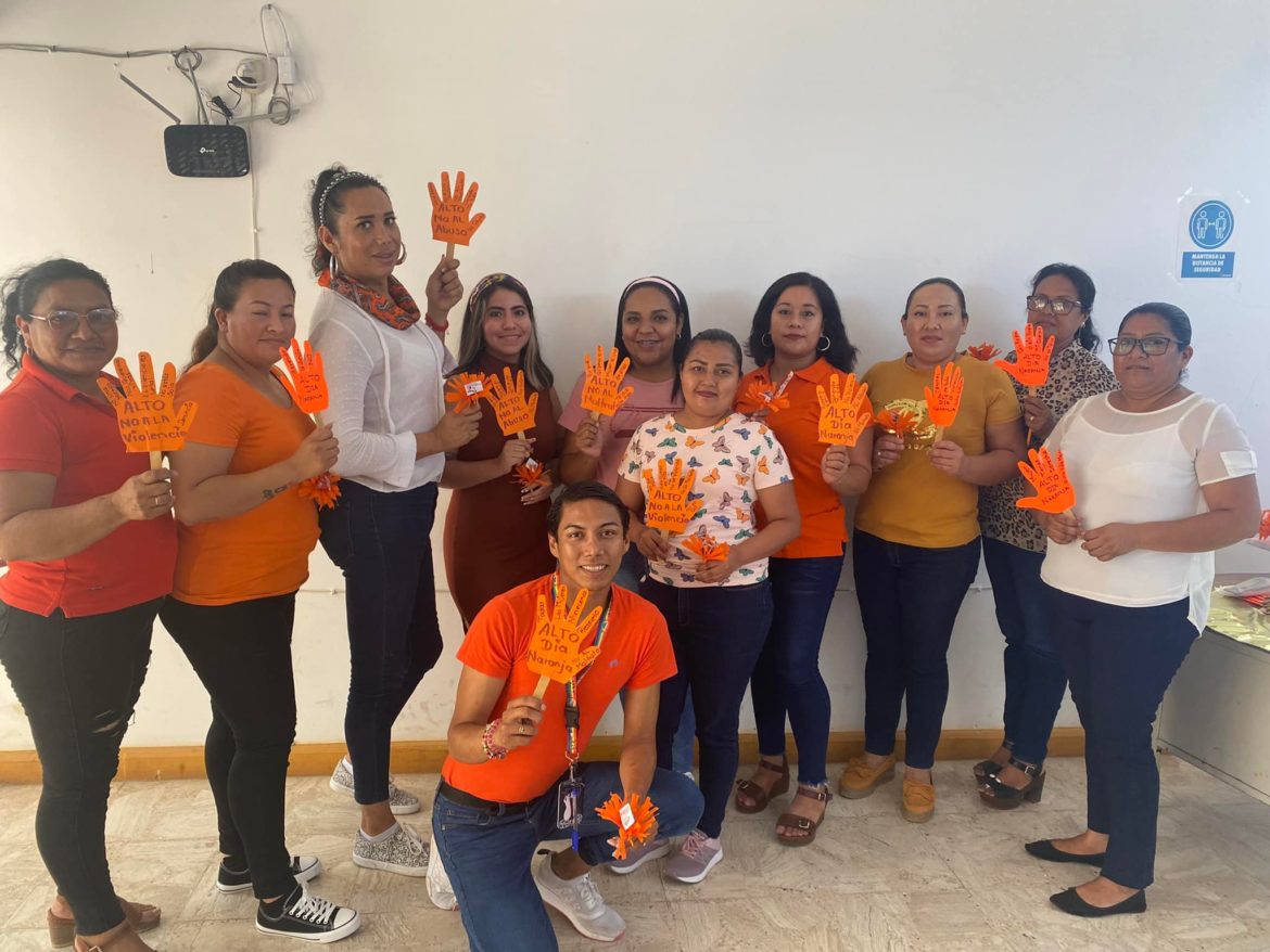Por Día Naranja, ayuntamiento de Lerdo de Tejada realiza campaña de concientización