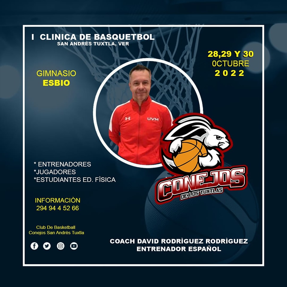 Entrenador de la NBA impartirá Clínica de Basquetbol en San Andrés Tuxtla