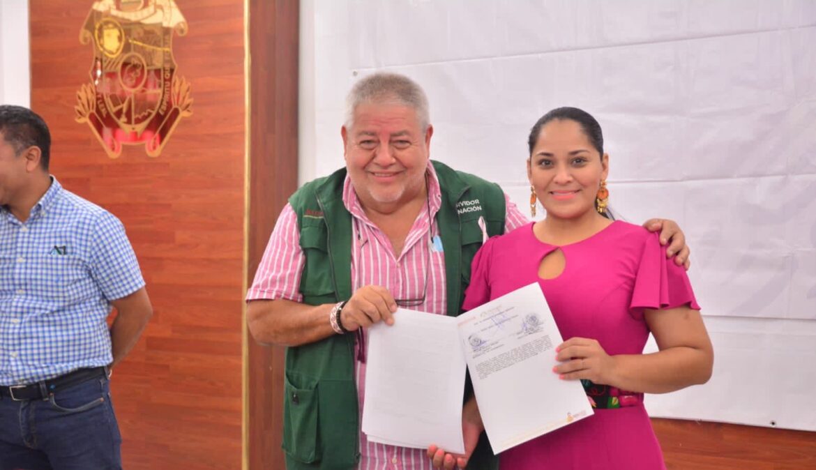 Firman convenio Ayuntamiento de Santiago Tuxtla y Secretaría del Bienestar