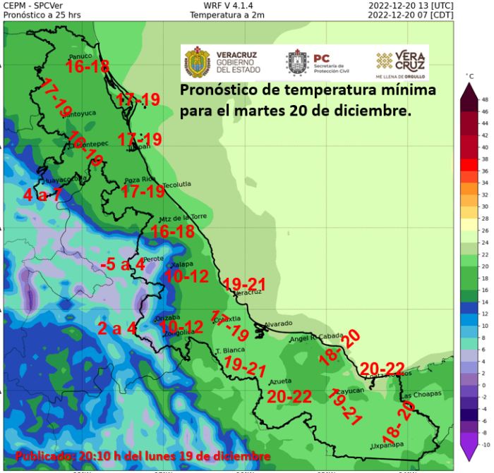 Frente Frío 18 provoca lluvias en la zona sur de Veracruz