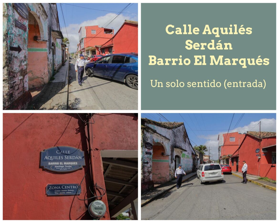 Tránsito Municipal realiza cambios de sentido en calles de Santiago Tuxtla