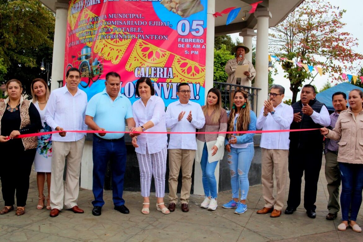 Inaugura alcaldesa de San Andrés Tuxtla, la Feria del Tamal en Calería
