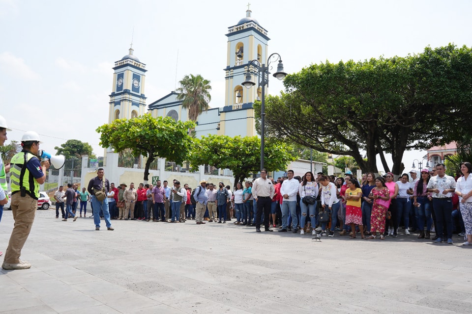 Realiza Ayuntamiento de San Andrés Tuxtla simulacro de evacuación de Alerta Sísmica