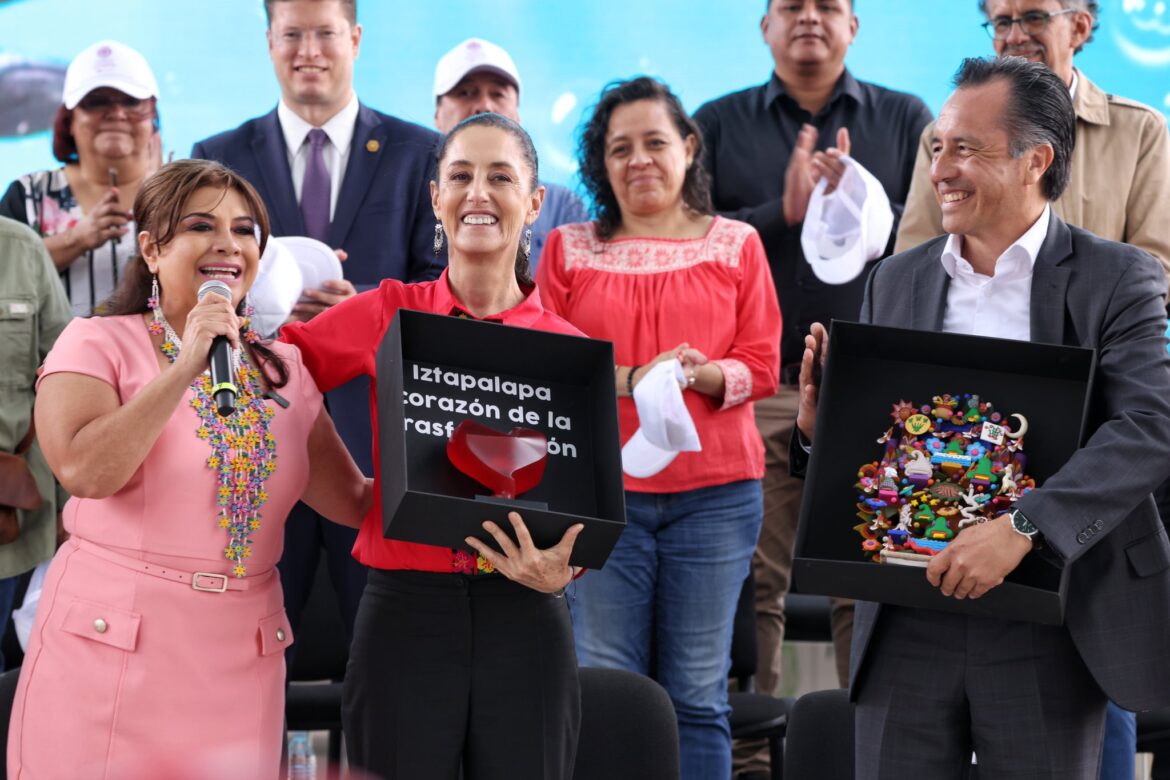 Inauguran Claudia Sheinbaum y Cuitláhuac García Inauguran Jefa de Gobierno, gobernador de Veracruz “Barco UTOPÍA”
