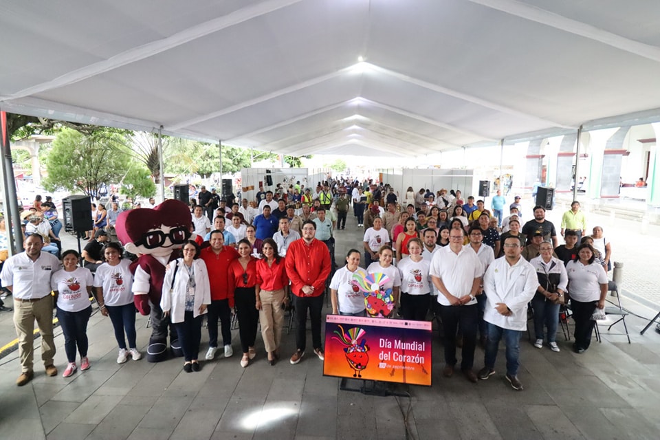 SESVER y DIF Municipal realizan acciones para conmemorar Día Mundial del Corazón en San Andrés.