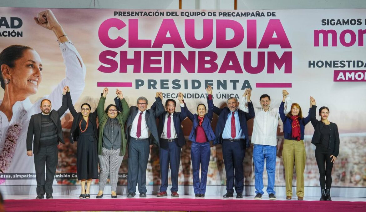 Claudia Sheinbaum presenta equipo de precampaña rumbo a la presidencia de la república