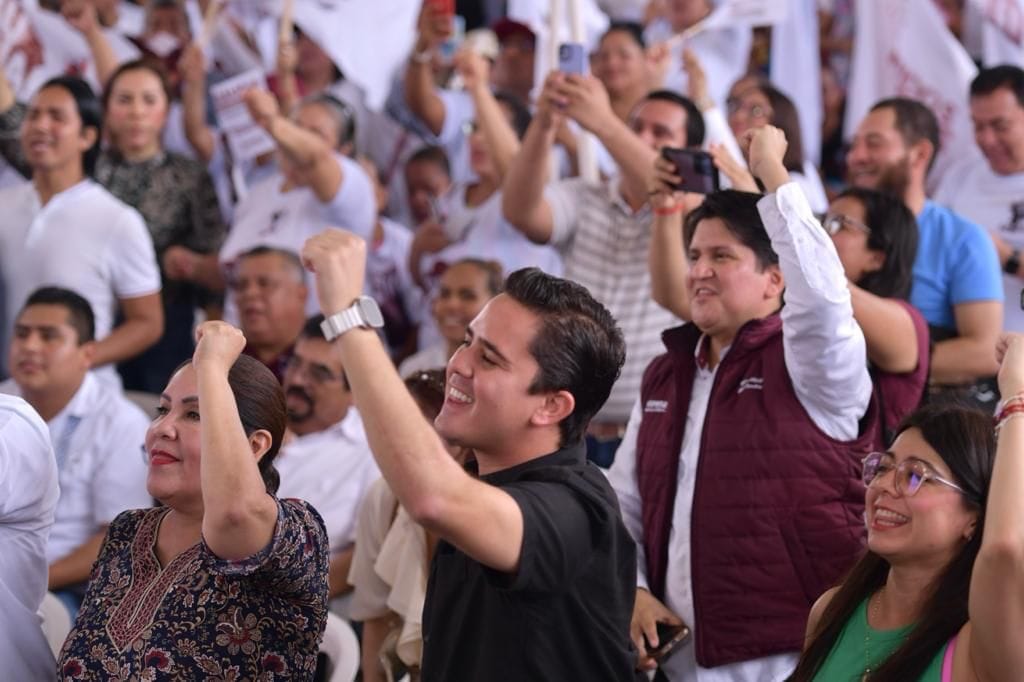 Arropan en Los Tuxtlas a Claudia Sheinbaum, próxima presidenta de México