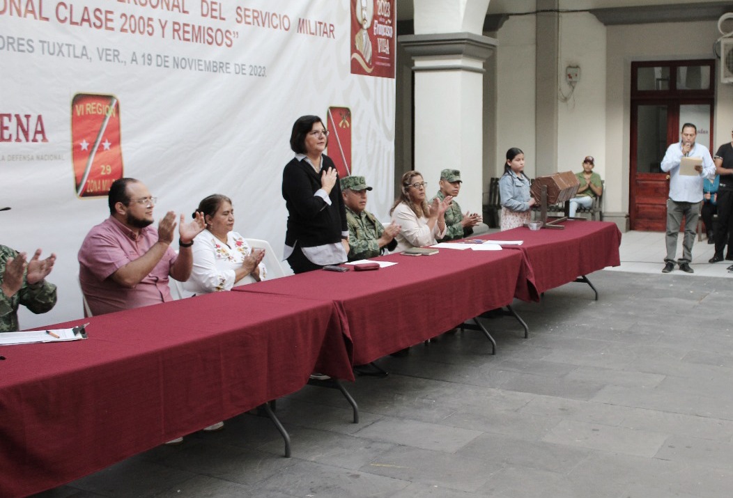 Se llevó a cabo el Sorteo del Servicio Militar Nacional en San Andrés Tuxtla