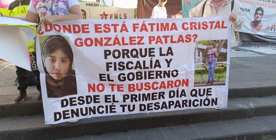 A un año de su desaparición, familiares de Fátima Cristal denuncian que no hay avances en las investigaciones