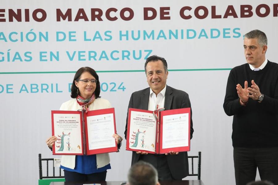 Conahcyt y Veracruz firman convenio para el avance humanístico, científico, tecnológico y de innovación