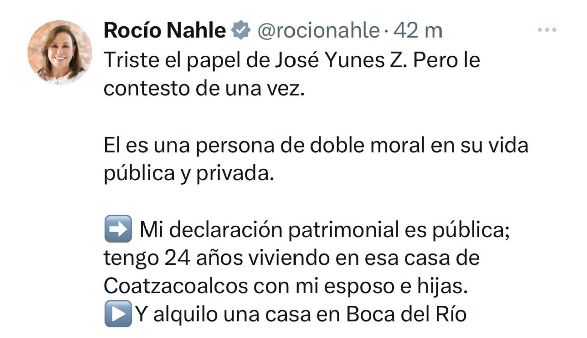 «No somos iguales», responde Rocío Nahle a Pepe Yunes