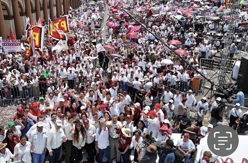 Cierre multitudinario en Xalapa vaticina triunfo contundente de Rocío Nahle
