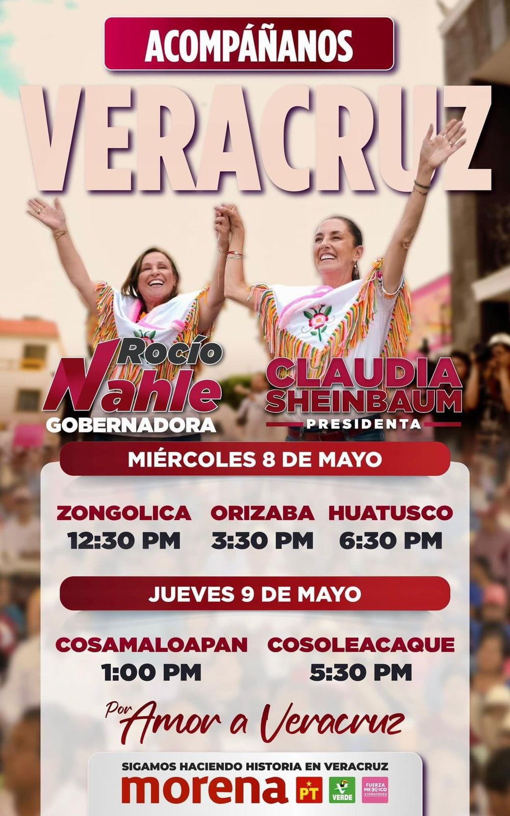 Claudia Sheinbaum visitará Veracruz, este miércoles 8 de mayo